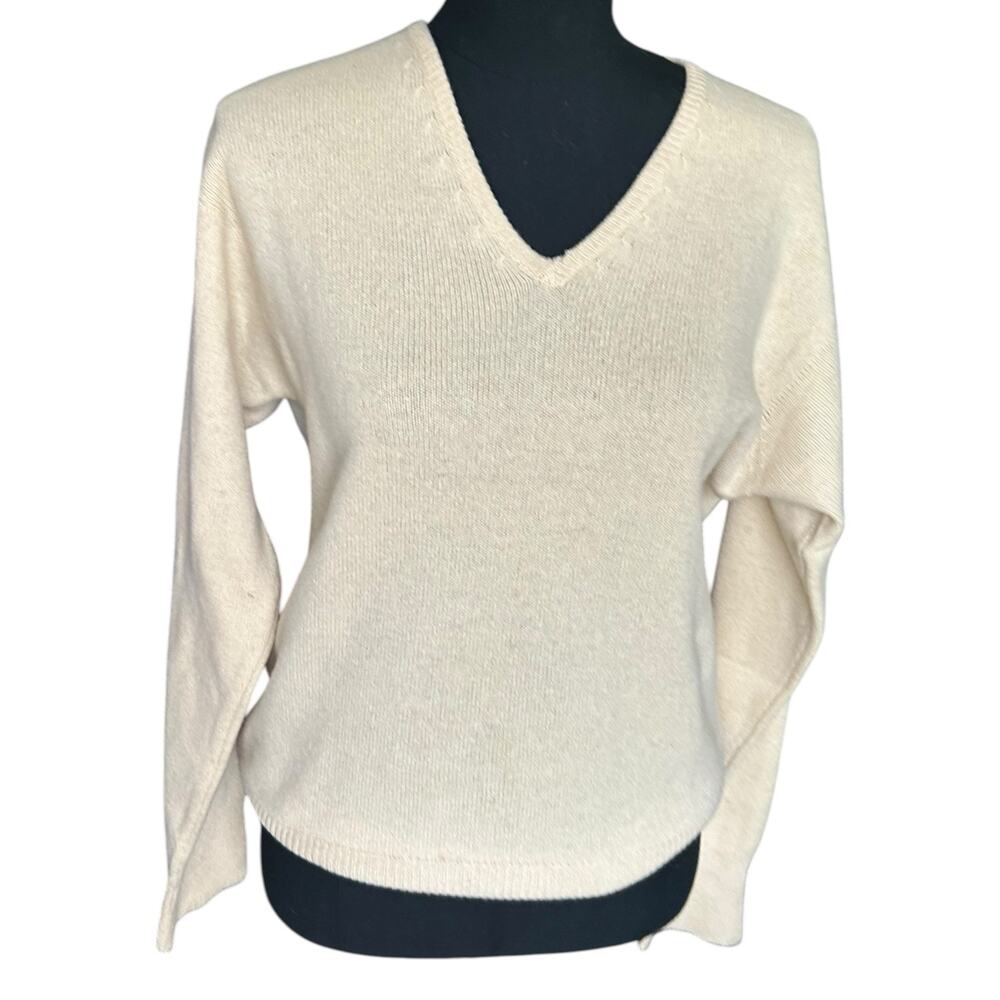 Vintage Forstmann 100% Cashmere Custard Yellow Sweater Women’s (M/L) Luxury Knit